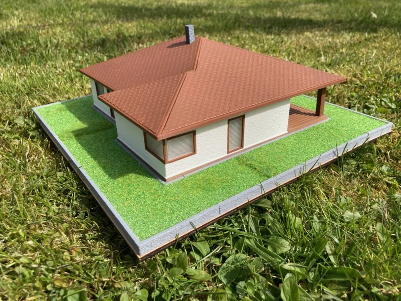 Rozkladateľná maketa bungalovu